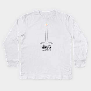 Monas - Jakarta 07 Kids Long Sleeve T-Shirt